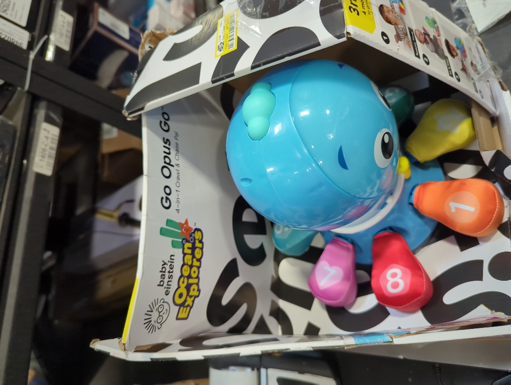 Baby Einstein Ocean Explorers Go Opus Go 4-in-1 Crawl & Chase Activity Learning Toy, Music and Lights, Ages 3 Months to 5 Years