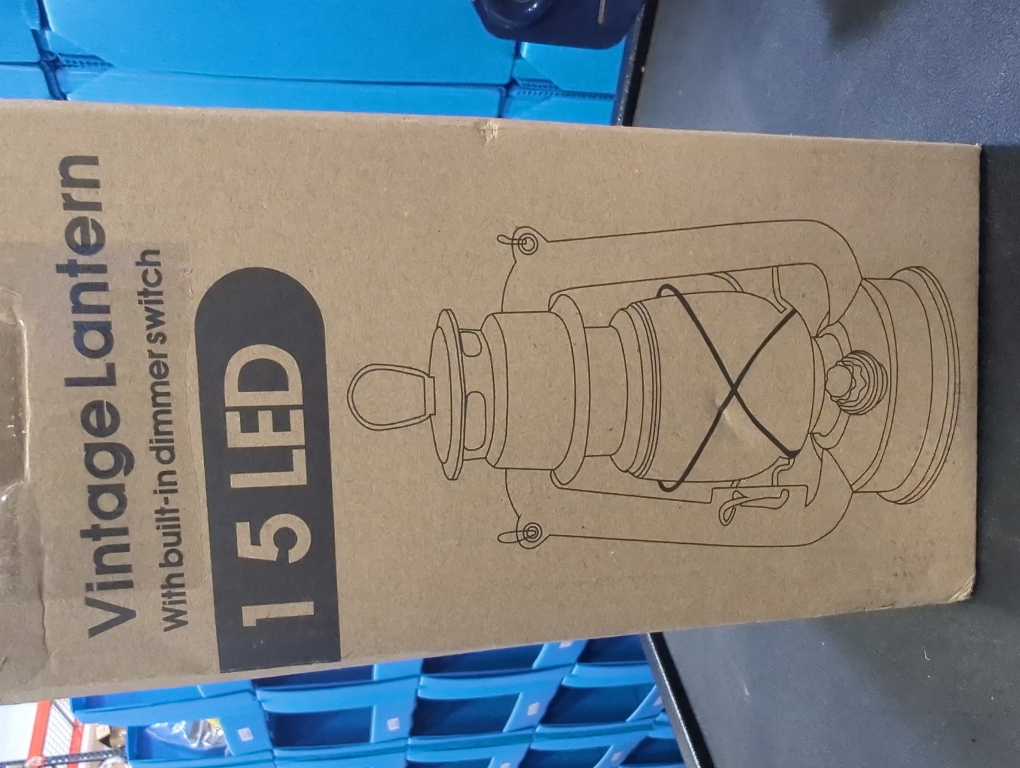 Black Vintage LED Hurricane Lantern, Warm White Battery Operated, Antique Metal Hanging With Dimmer Switch, 15 LEDs, 150 Lumen for Indoor or Outdoor Usage (Black)