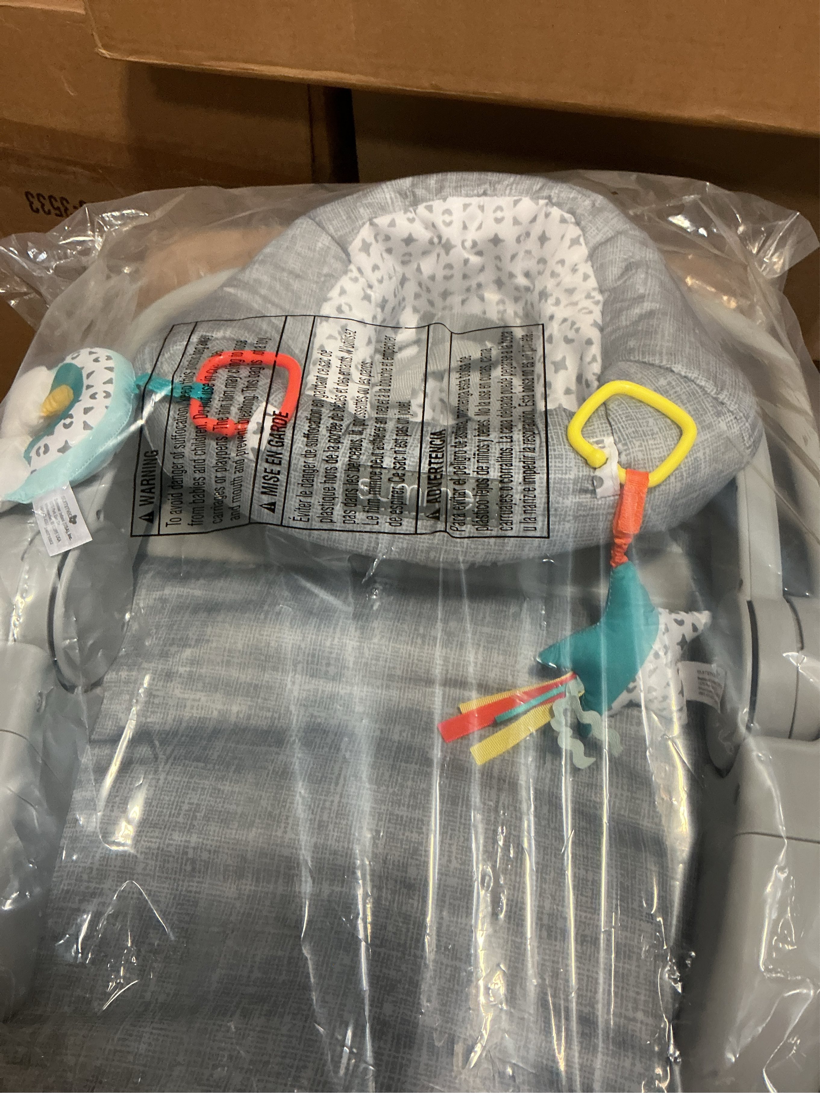 Ingenuity Learn-to-Sit 2-Position Booster Seat - Heather Gray