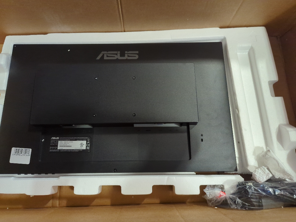 ASUS 27” 1080P Monitor (VA27DQ) - Full HD, IPS, 75Hz, Speakers, Adaptive-sync/FreeSync™, Low Blue Light, Flicker Free, VESA Mountable, Frameless, HDMI, VGA, DisplayPort, Tilt Adjustable, BLACK