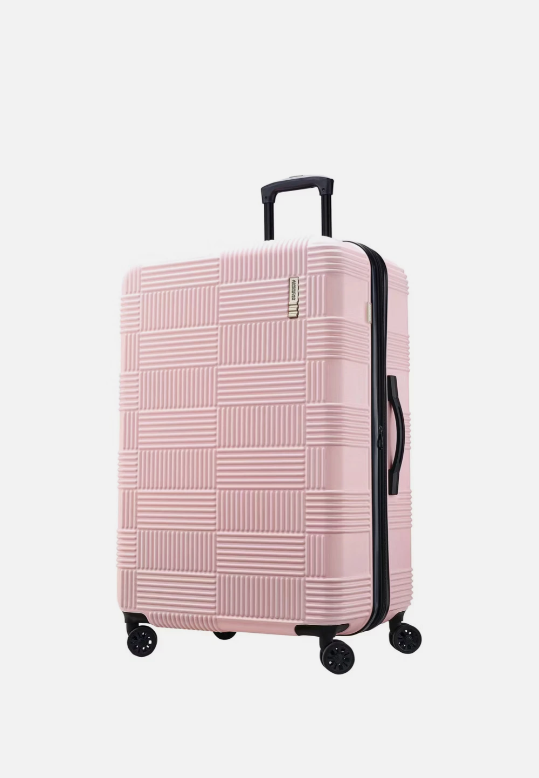 American Tourister 28 Checkered Hardside Spinner Suitcase - pink