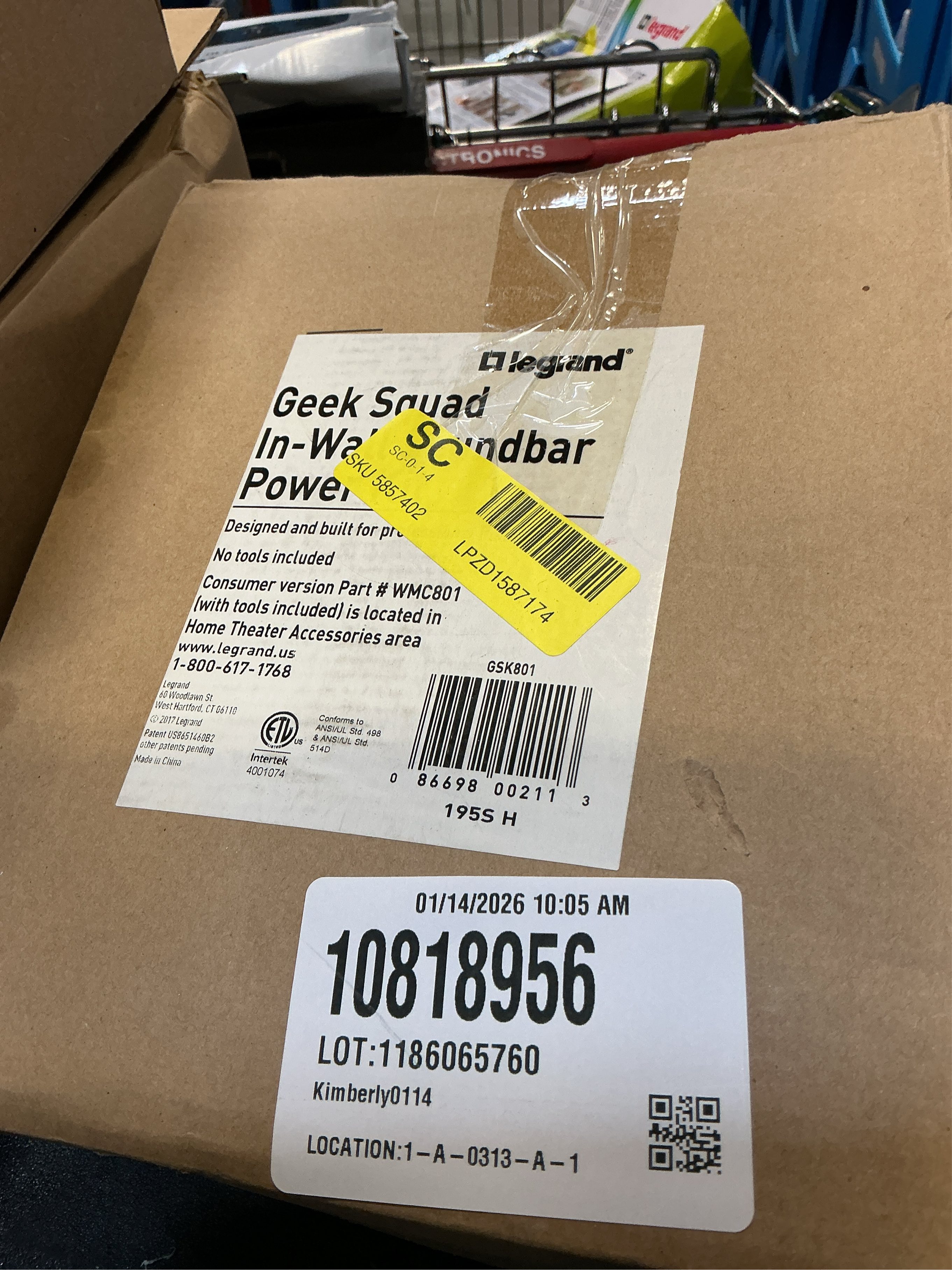 Legrand in-Wall Soundbar Power Kit GSK801 White