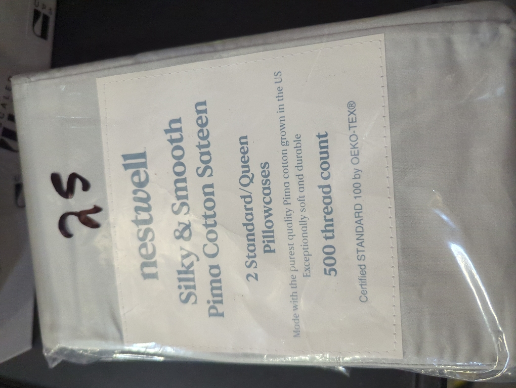 Nestwell Pima Cotton Sateen 500-Thread-Count Standard/Queen Pillowcase Set in Oyster Mushroom