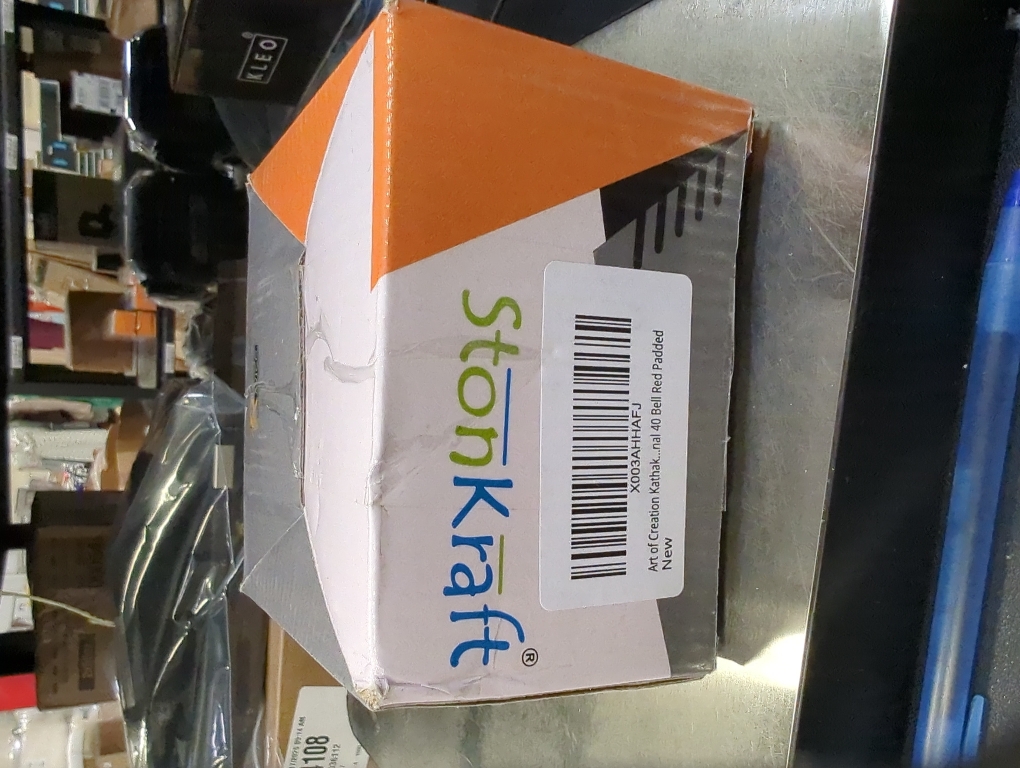 Art of Creation Kathak Dancing Ghungroo Bells 2 Line Classical Dancers Anklet Musical Instrument Bharatnatayam Indian Traditional 40 Bell Red Padded