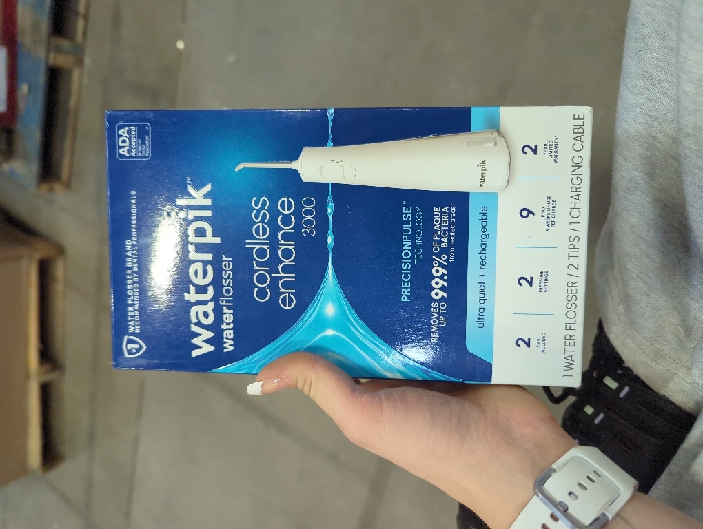 White Waterpik™ Cordless Enhance 3000 Water Flosser