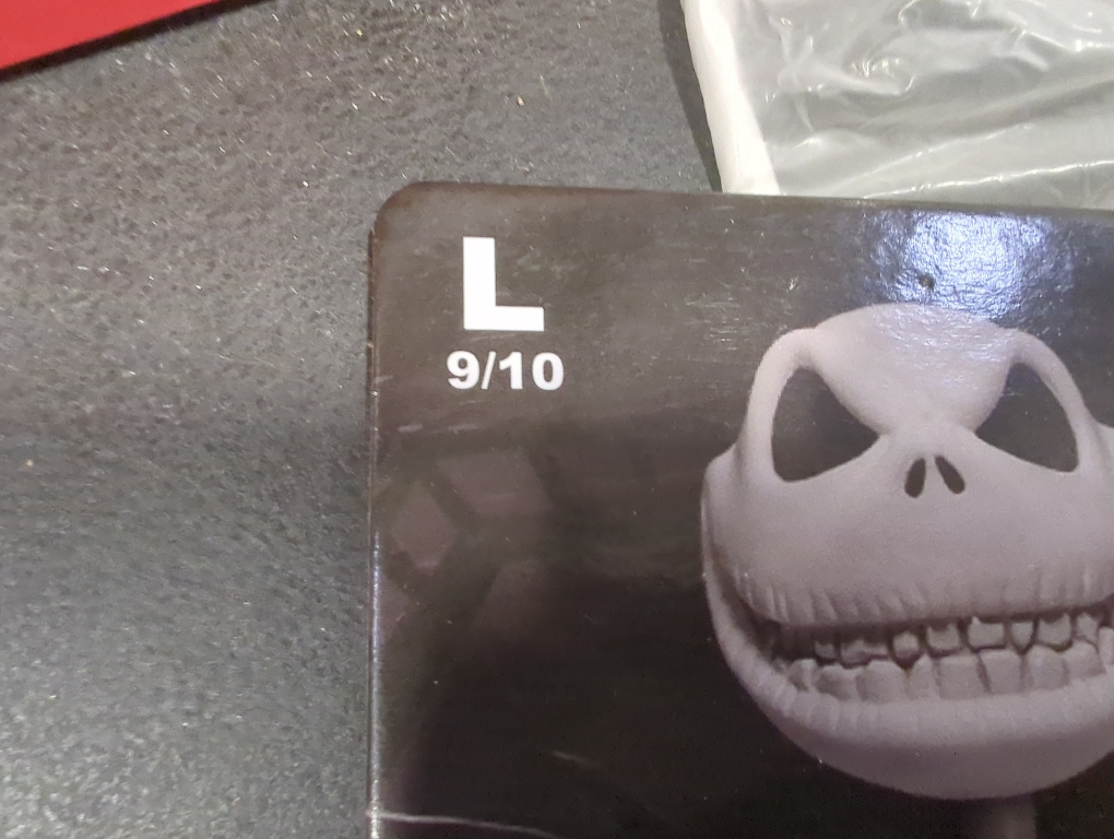 Size L 9/10 Color Black Disney Men's Nightmare Before Christmas Slippers - Jack Skellington Plush Slip-On House Shoe Slides