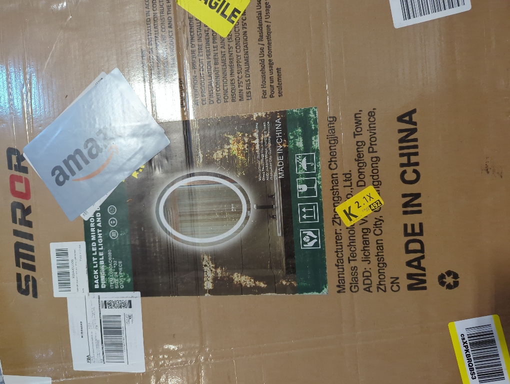 SMIROR Oval LED Bathroom Mirror 24x32, Lighted Vanity Mirror for Wall, Anti-Fog, Shatter-Proof, Dimmable, Memory, 3 Colors (Front Lights   Backlit)