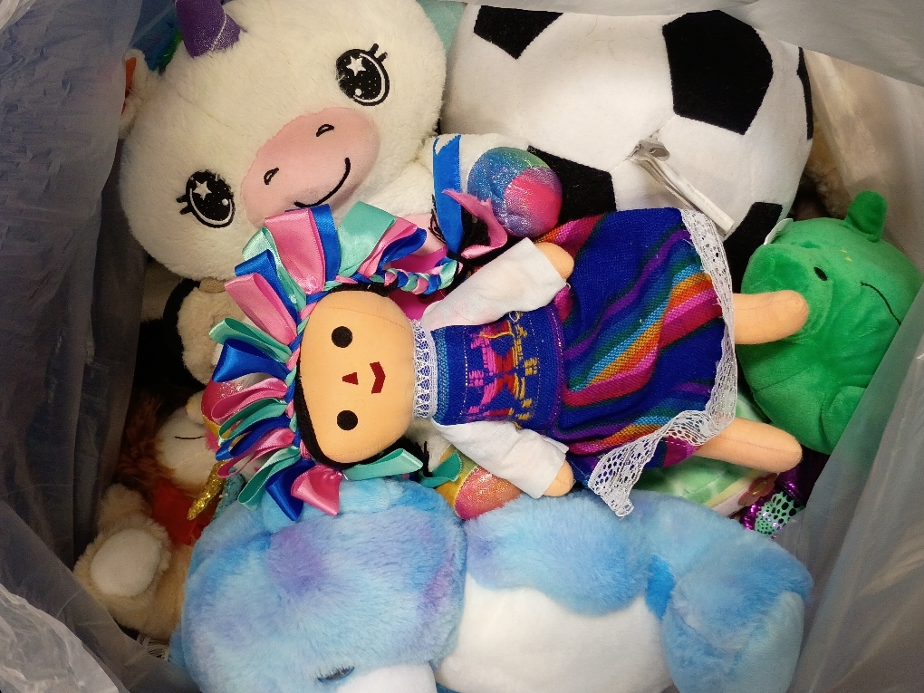 Bag of stuffed animals