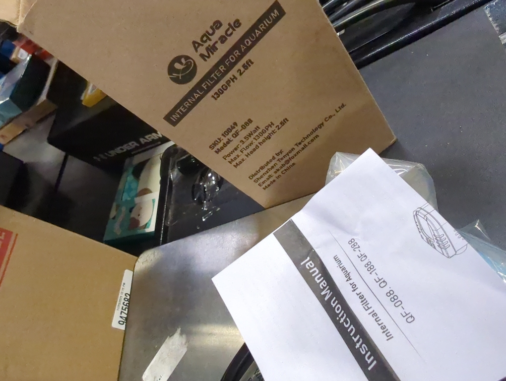 AquaMiracle Aquarium Filter 3-Stage in-Tank Filter Internal Fish Tank Filter Turtle Filter for 10-40 Gallon Fish Tanks with Dual Water Outlet & Aeration