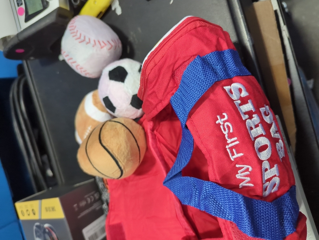 Baby GUND My First Sports Bag Stuffed Plush Playset, Baby Gift Toys for Boys and Girls Ages 1 & Up, 5 Piece, 8