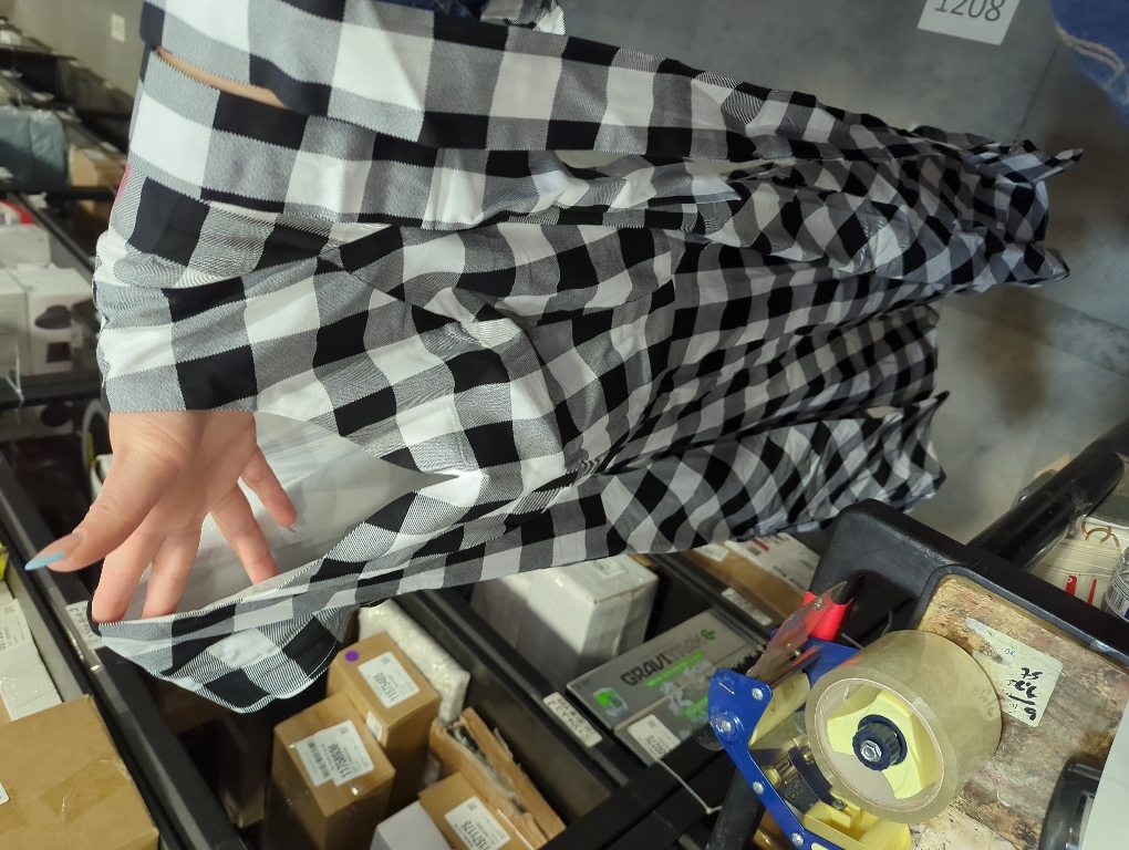 Size S...Kingfancy Women Vintage 1950s Dress Retro Cocktail Party Swing Dresses with Cap Sleeves