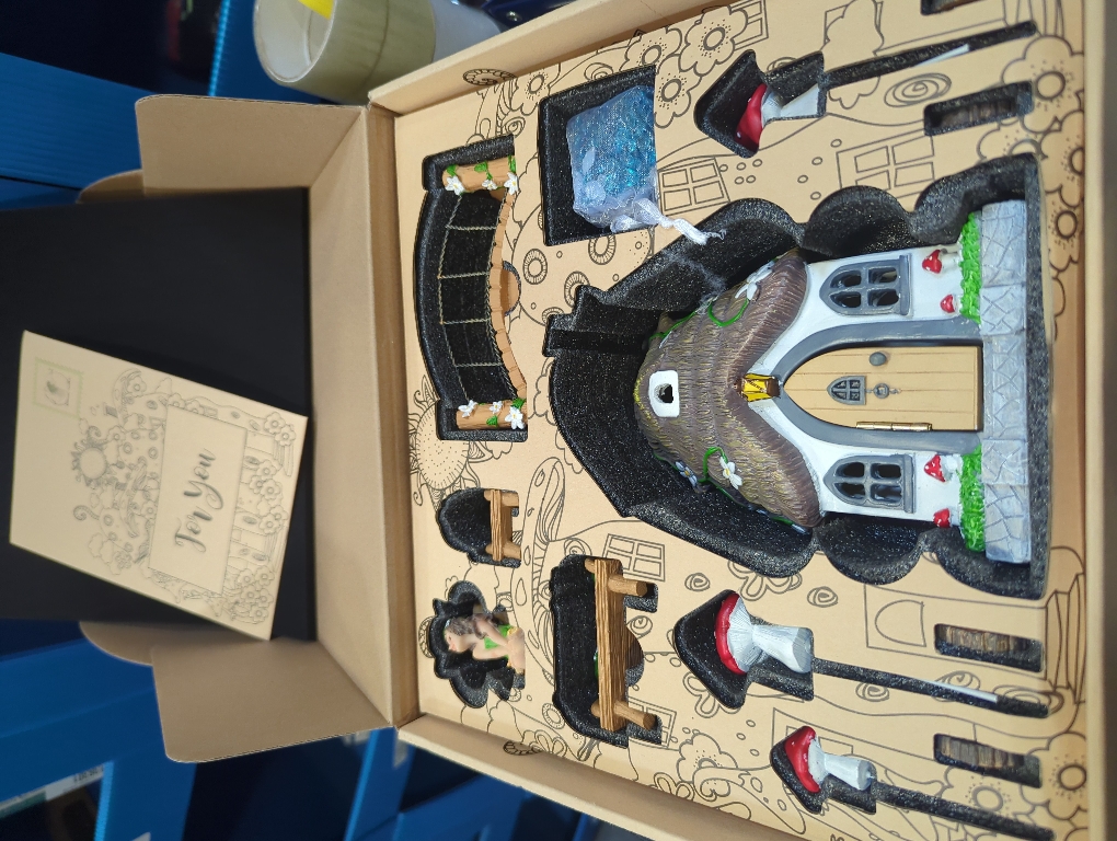 13 Pc WILD PIXY Fairy Garden Kit - 13 Piece Glow in The Dark Accessories with 7.1 Outdoor Fairy House with Opening Door and Solar LED Light, Garden Door for Trees, Stones, Indoor/Outdoor Decor