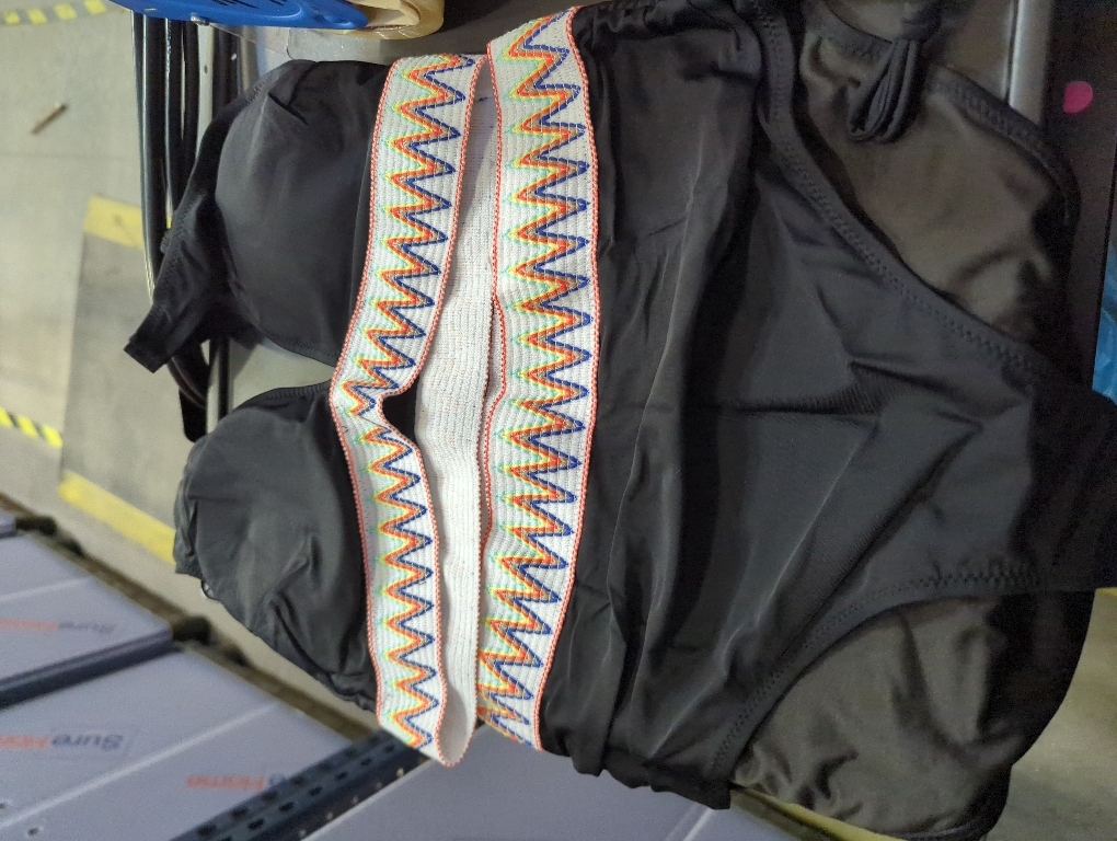 Size L Blooming Jelly Women High Waisted Bikini Sets Tummy Control Swimsuits Color Block Two Piece Drawstring Bathing Suit