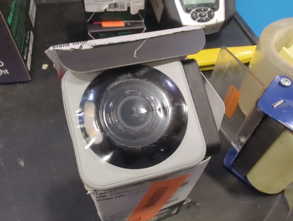 Color Grey Wyze Cam V4 Plug-in Indoor and Outdoor Smart-Enabled Security Camera