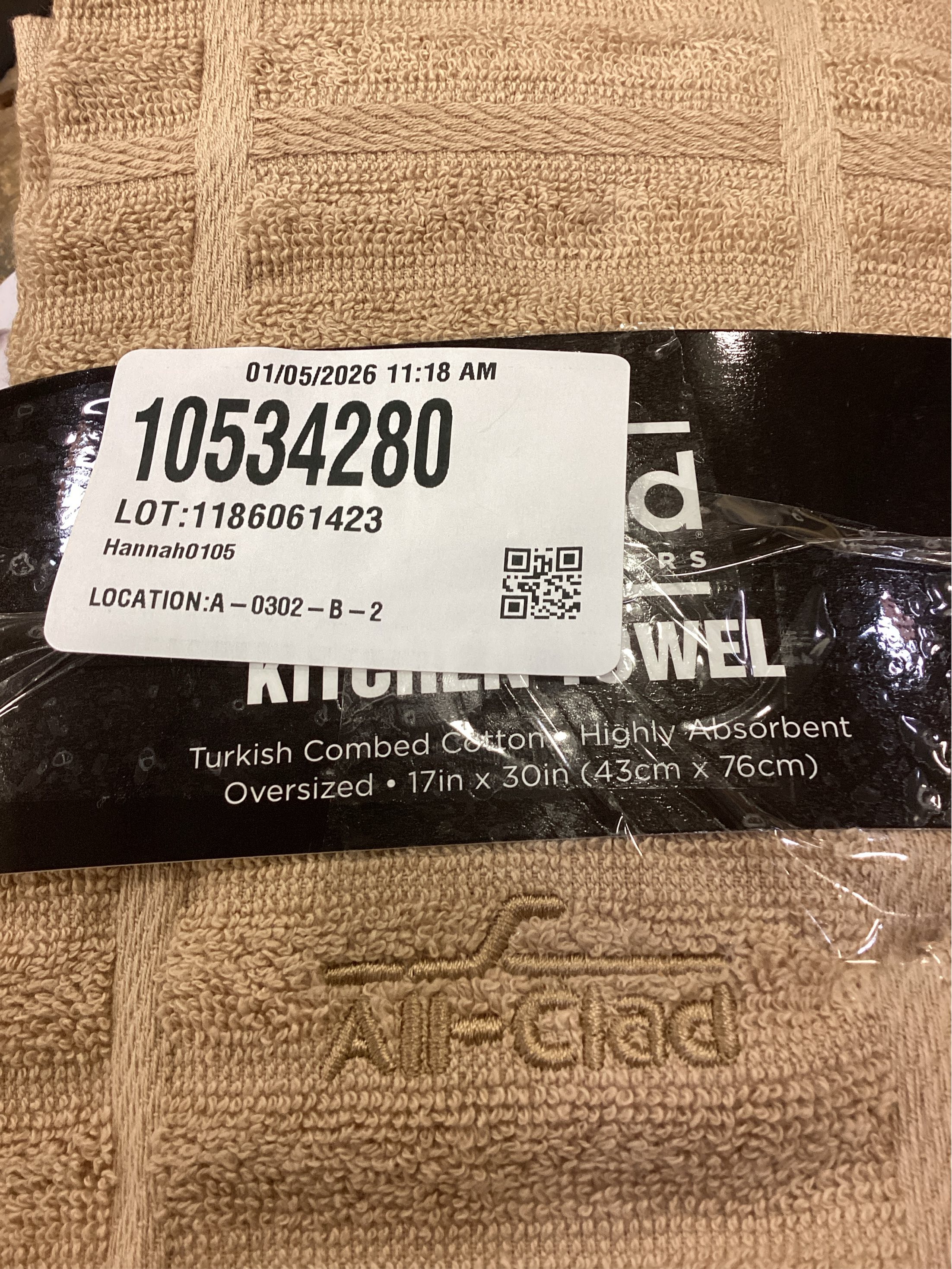 All-Clad Solid Kitchen Towel: Highly Absorbent, Super Soft Long Lasting - 100% Cotton, 17x30 Tea Towel for Cleaning & Drying Dishes, Pans, Glassware, or Countertops, (2Pack), Cappuccino