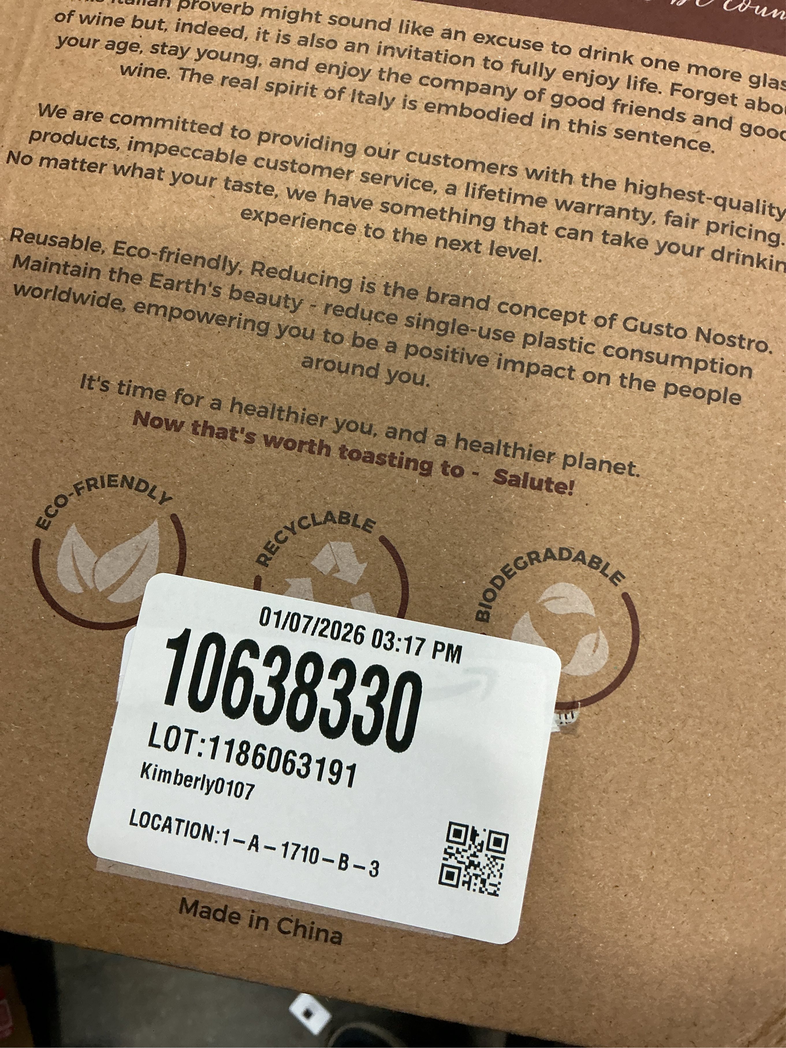 Gusto Nostro Stainless Steel Wine Glass - 18 oz - Cute, Unbreakable Wine Glasses for Travel, Camping and Pool - Fancy, Unique and Cool Portable Metal Wine Glass for Outdoor Events, Picnics (Set of 4)