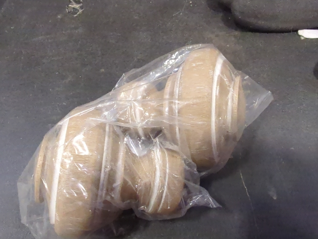 Wood Curtain Rod Finial Screw on Curtain Rod End Caps Pack of 2