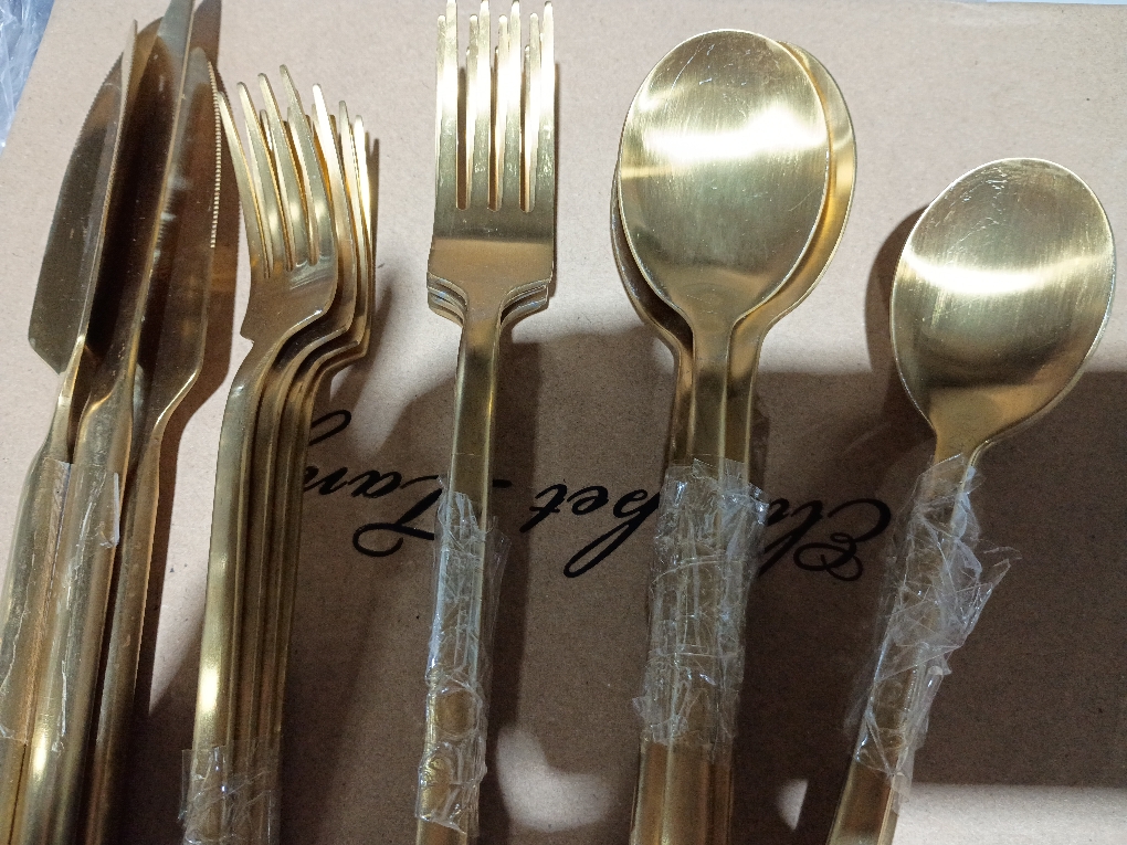 Silverware Set, 20 Piece (Gold, 20 pieces for 4)