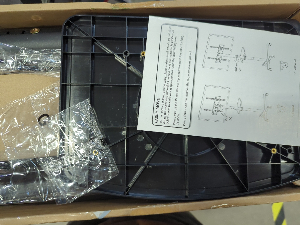 Rolling TV Stand with Shelf for 23-65 inch TVs up to 88lbs, Portable Mobile TV Cart with Silent Wheel, Tilt & Height Adjustable Universal Corner TV Stand for Bedroom, Living Room, Office