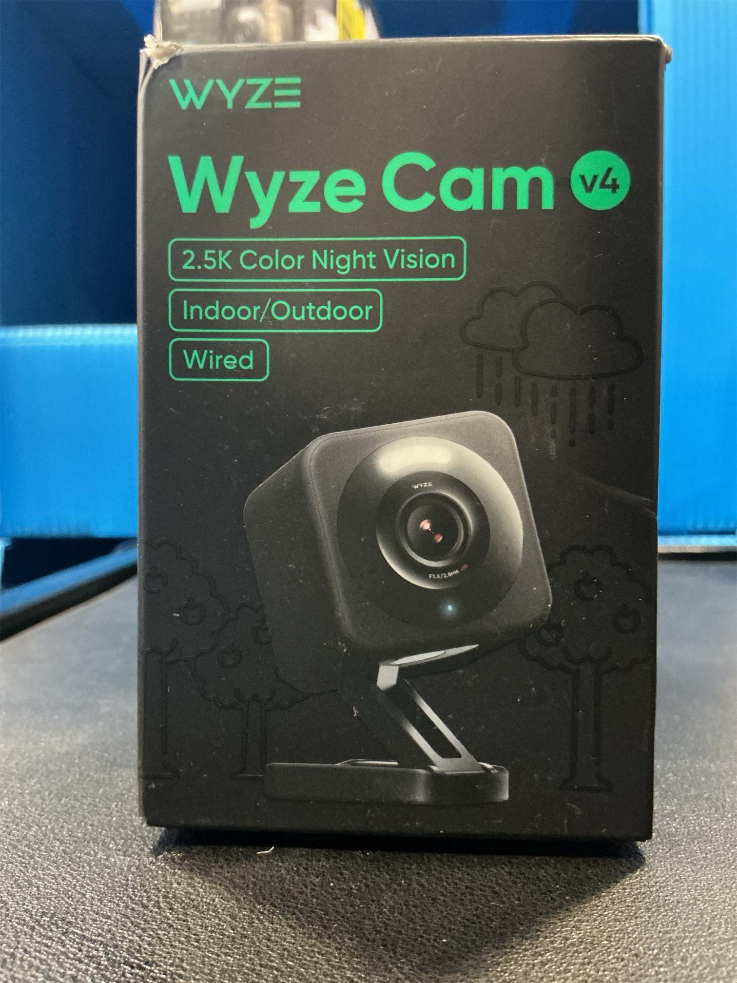 WYZE Cam v4 (Latest Model), 2.5K AI Security Camera, Indoor/Outdoor Cameras for Home Security, Baby Monitor & Pet Camera, Vibrant Color Night Vision, No Subscription Required, Free Expert Help