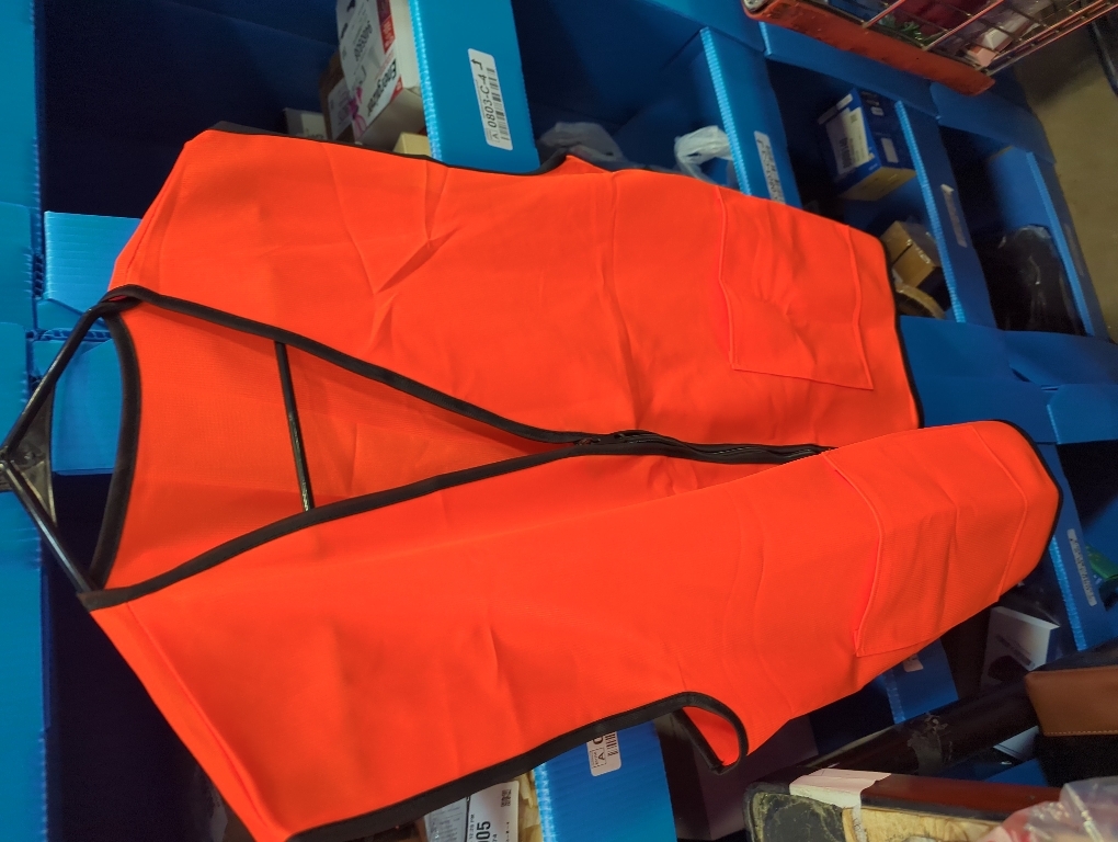 ATHX Blaze Orange Hunting Vest Unisex Lightweight Hunting Fishing High Visibility Zipper Front Safety Vest with Pockets