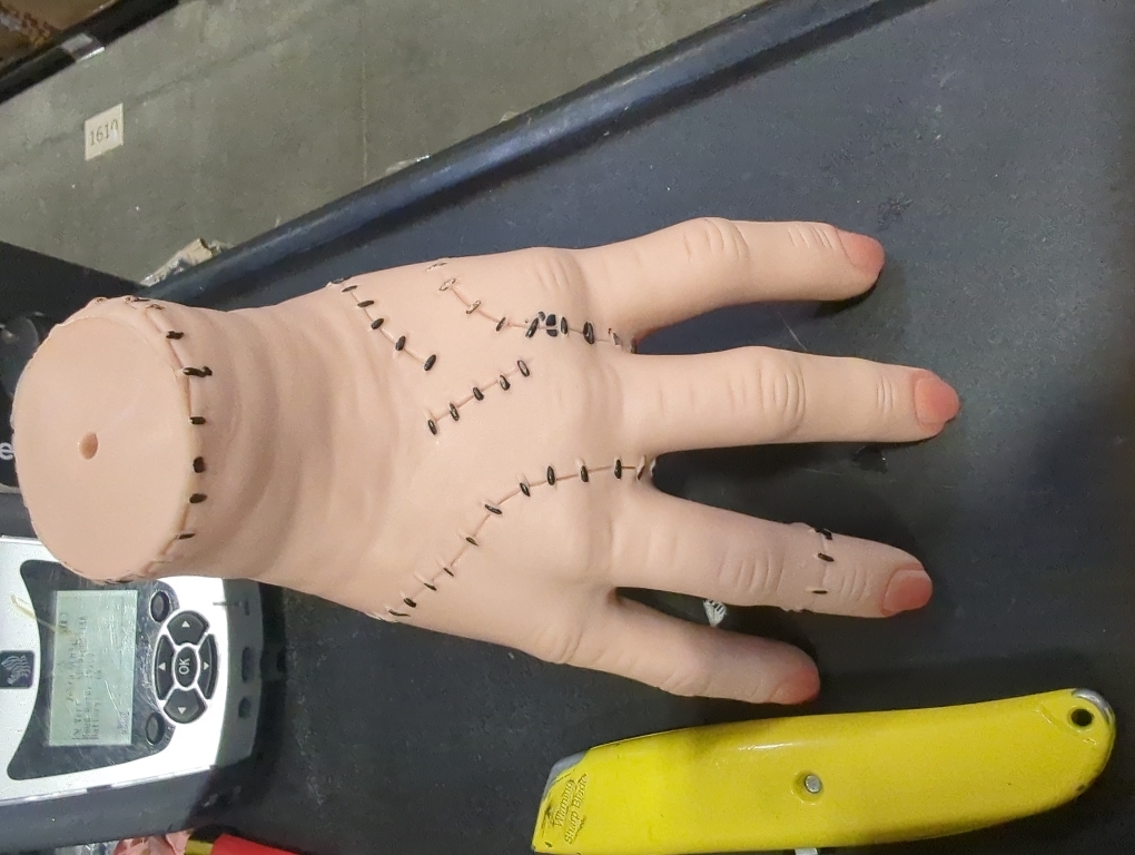 Wednesday Addams Family Hand Props, Halloween Cosplay Hand by Addams Family, Cosplay Hand Scary Props Decorations Gift for Family