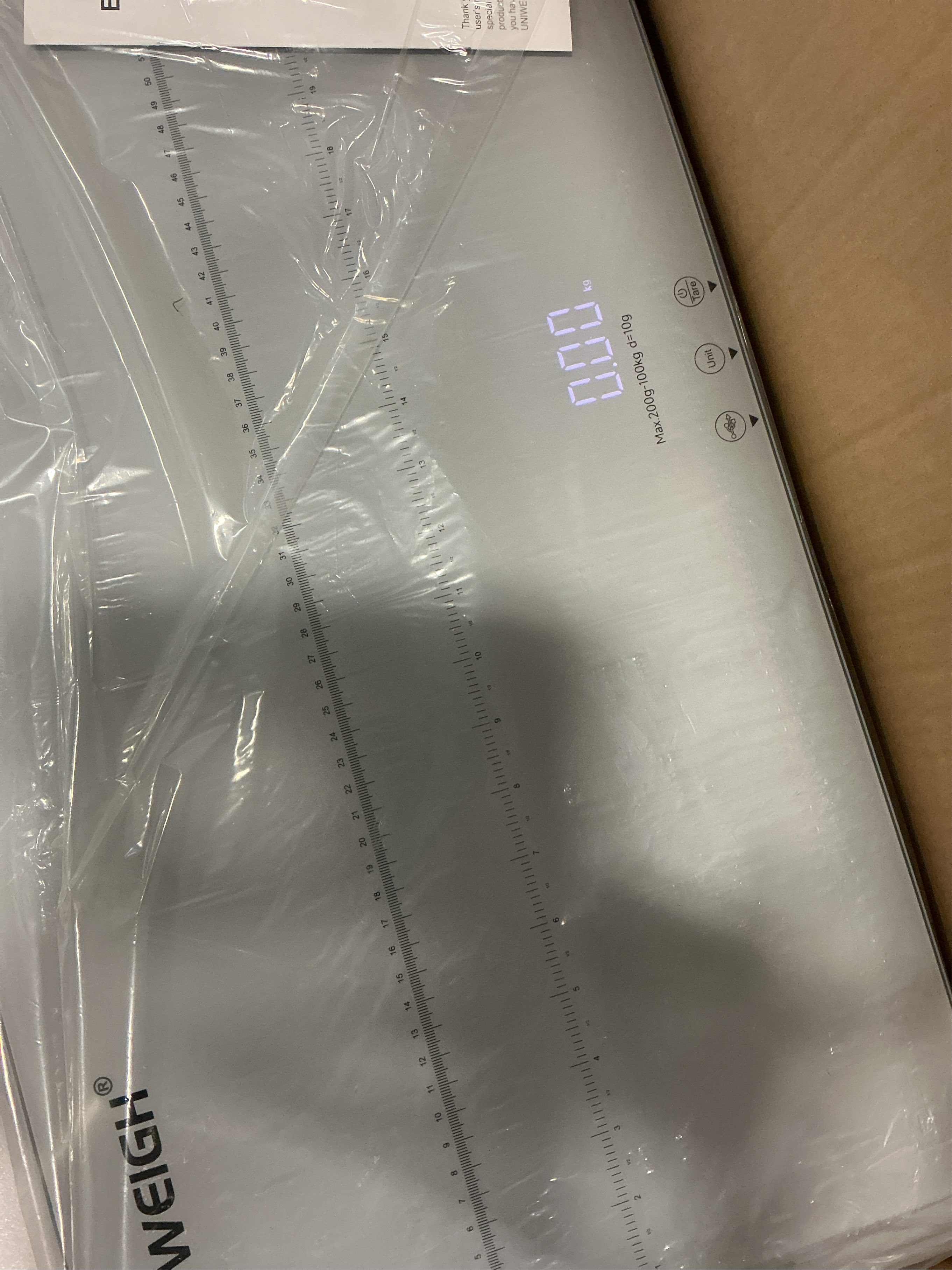 Digital Pet Scale 220lbs x10g Accuracy,Dog/Cat Animal Scales with 3 Weighing Units/Tare/Hold Function,Baby Scale for Pets,Tempered Glass Material,USB Charging,Large LED Platform Scale,White