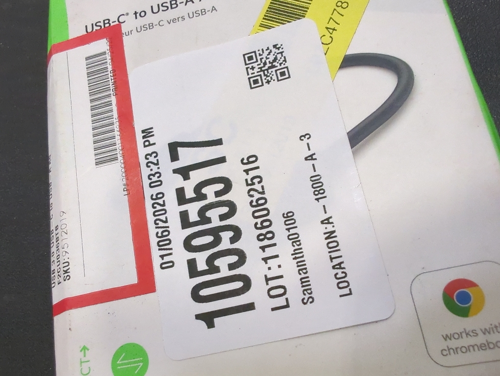 Belkin USB-C 3.0 to USB-A Adapter: Male-Female Black Coupler, 5 Inch Length