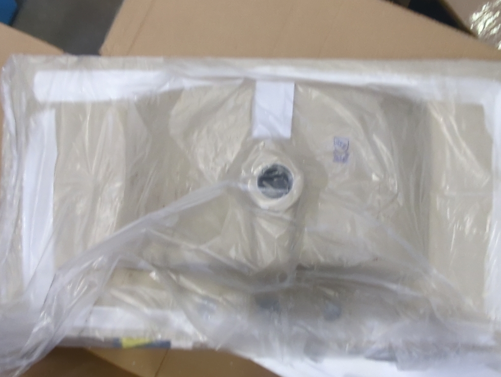 JONATHAN Y SNK1003C Ancillary 3-Hole 36 in. W x 18.25 in. D Classic Contemporary Rectangular Ceramic Single Sink Basin Vanity Top, White Marble Effect