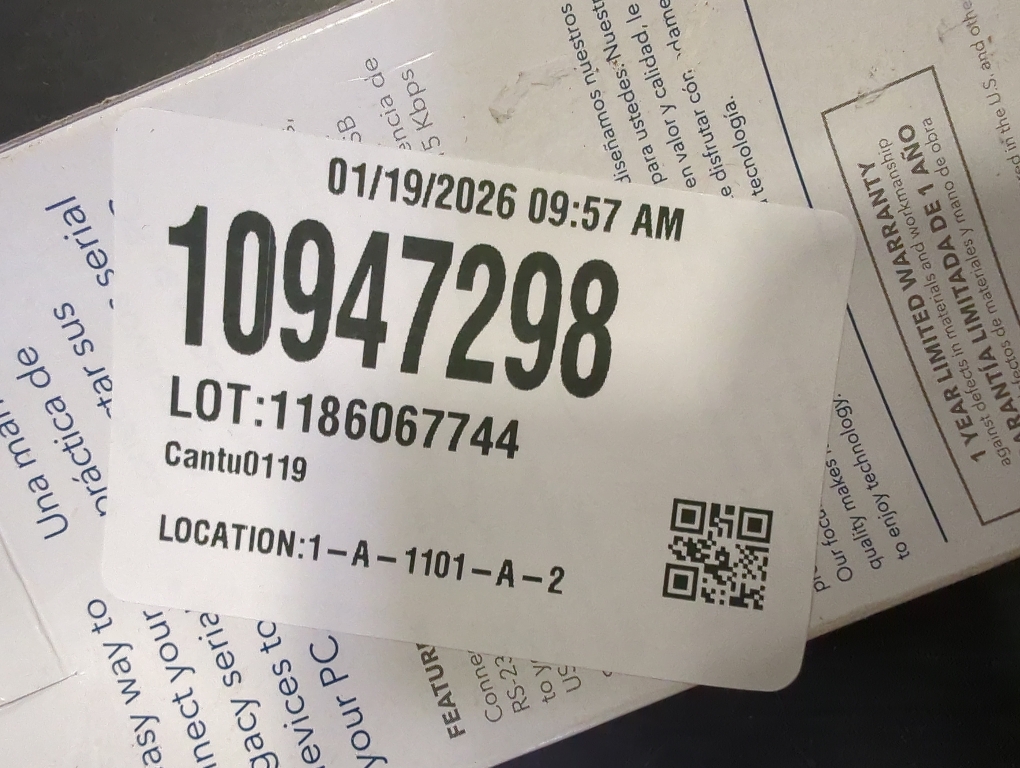 Insignia 1.3' USB-to-RS-232 (DB9) PDA/Serial Adapter Cable, Model: NS-PU99501, Black