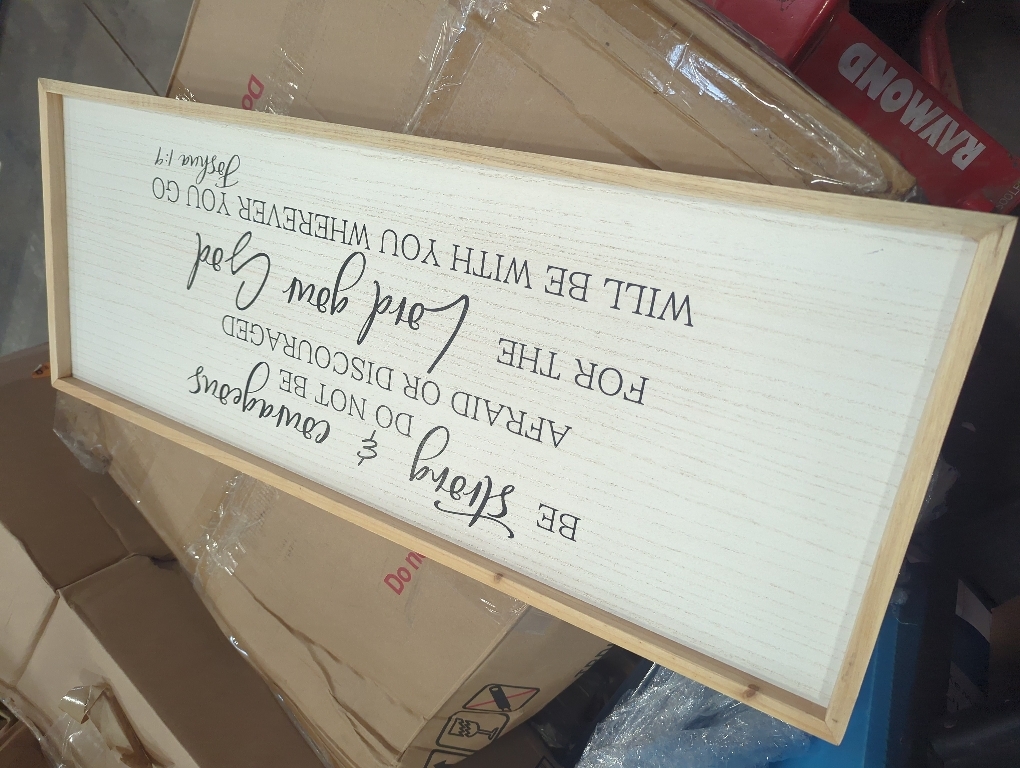 Size 40x 15 Be Strong And Courageous Sign Wall Decor 40x15 Large Farmhouse Living Room Plaque Joshua 1:9 Bible Verse Inspirational Quote Positive Faith Home Hanging Rustic Catholic Scripture Christian Art (Wood)