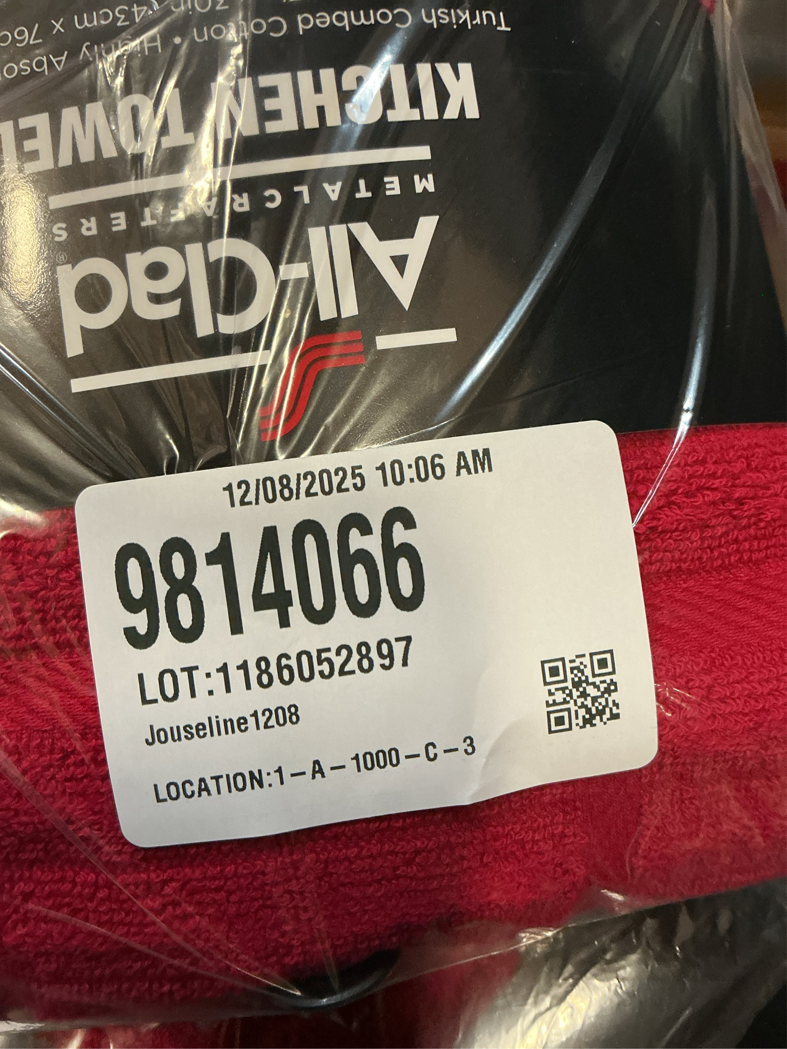 3 Packs All-Clad Solid Kitchen Towel: Highly Absorbent, Super Soft Long Lasting - 100% Cotton, 17x30 Tea Towel for Cleaning & Drying Dishes, Pans, Glassware, or Countertops, (1-Pack), Chili