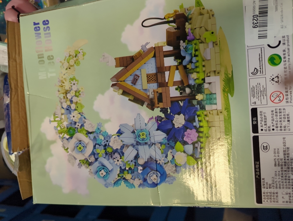 Moon Flower Building Set, 1343 PCS Mini Bricks Building Sets, Moon Flower Bouquet, Fairy Cabin, Mini Blocks Building Botanical Collection Set for Home Decor