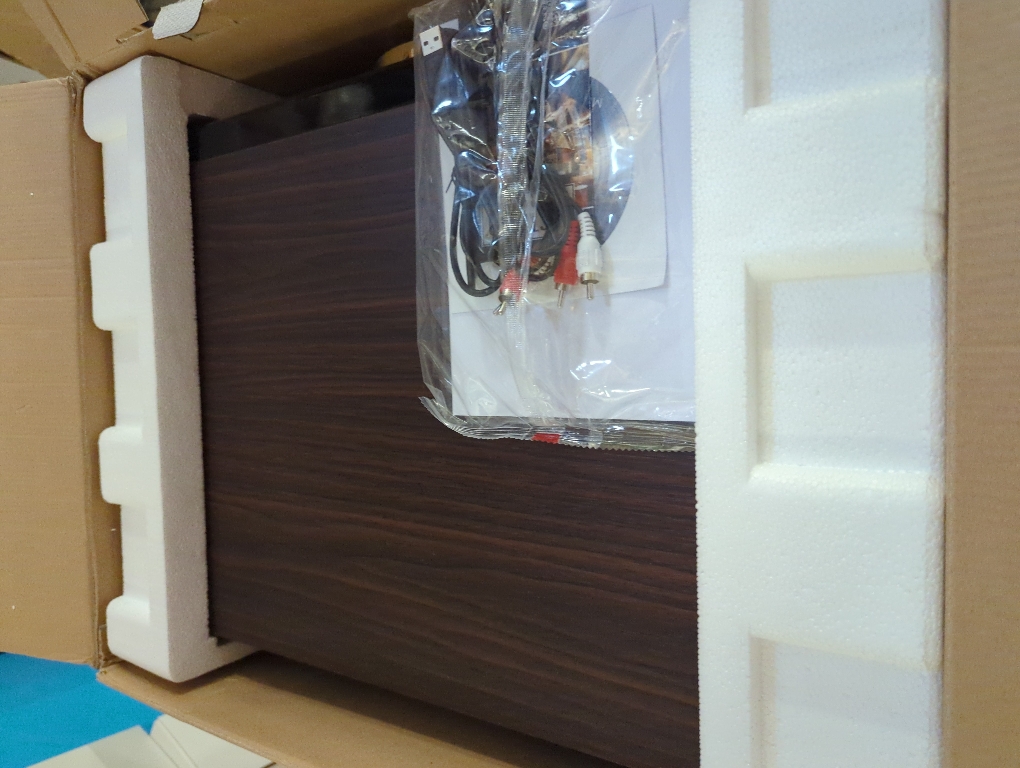 Victrola Empire Signature 7-in-1 Wood Mid Century Modern Bluetooth Record Player