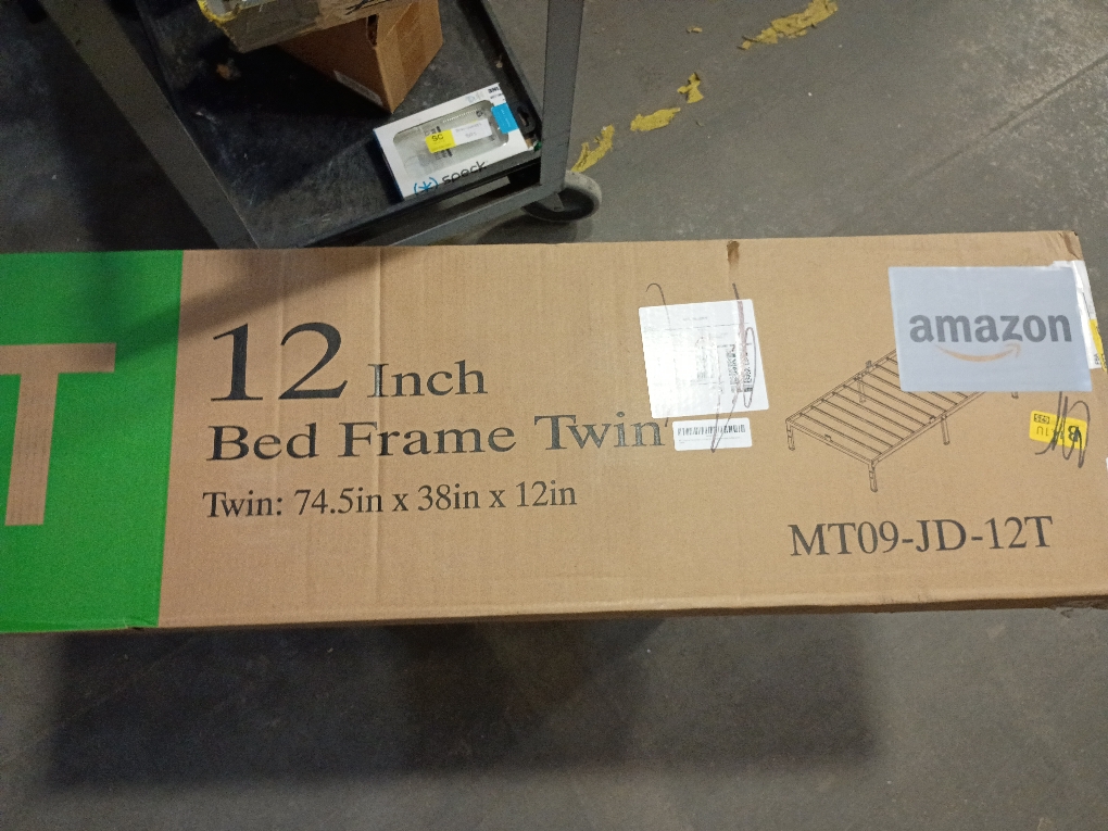 Twin Bed Frames 12 inch High 3500 lbs Heavy Duty Metal Platform Mattress Foundation with Steel Slat Support/No Box Spring Needed/Noise Free/Non-Slip/Easy Assembly