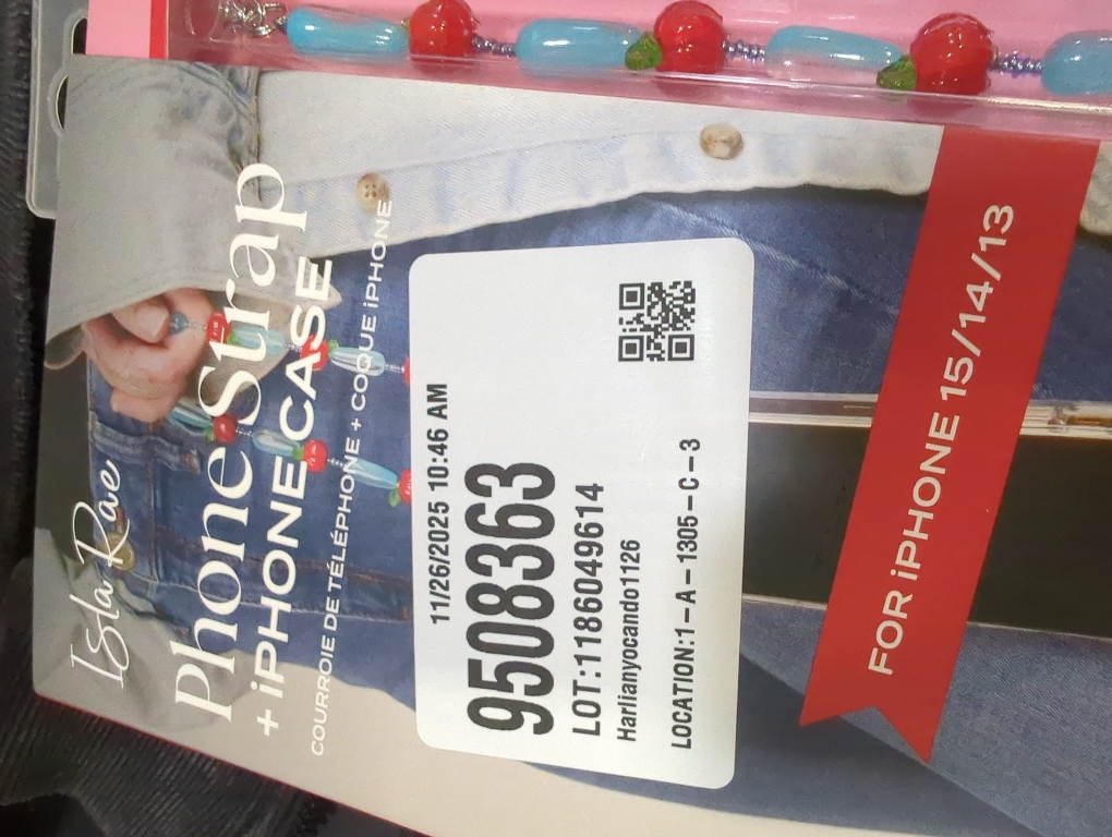 Isla Rae Beaded Phone Charm | Beaded Wristlet, Universal Phone Strap, and Detachable Cell Phone Lanyard with Silicone Charms | My Melody x Strawberry Shortcake