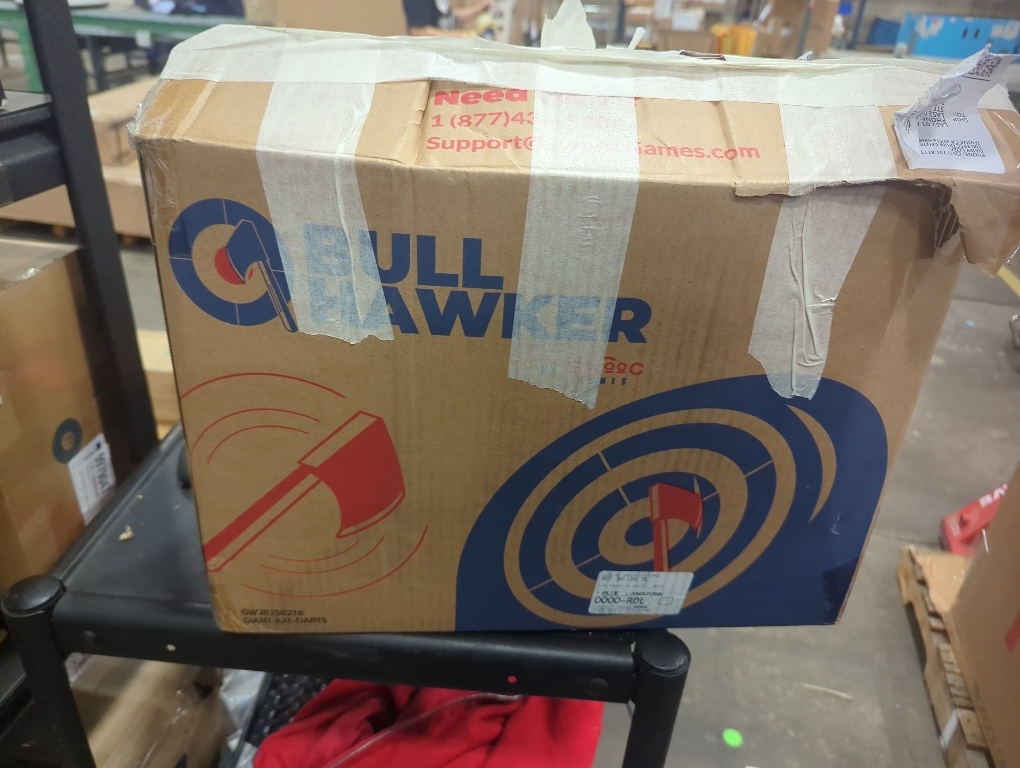 Swooc Games® - Bull Hawker™ | Giant Axe Darts (Over 6ft Tall) w/ 15  Games | Axe Throwing Game for Backyard w/Air Pump | Outdoor Games for Adults and Family | Carnival Games | Throwing Axe Yard Games