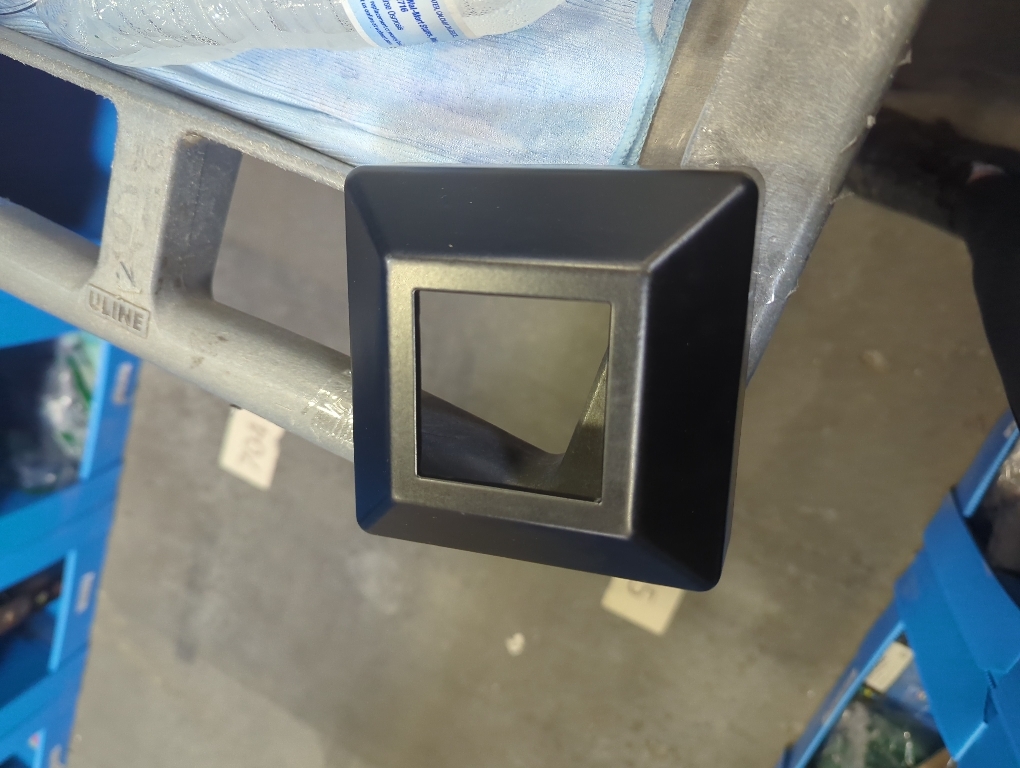 Single Piece Post Cover/Skirt Plate for 2 Floor Flange | Flange Cover | Post Base Cover Skirt |Black (Single Pack)