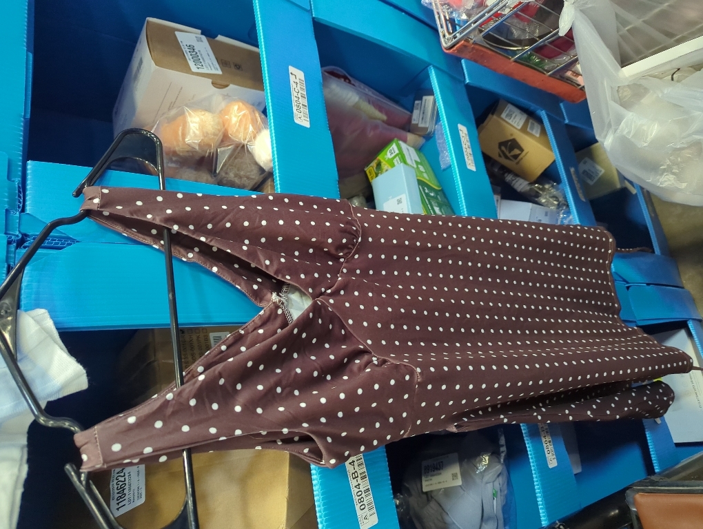 Size S ...Brown Polka Dot Mini Dress for Women Y2k V - Neck Sleeveless Mini Dress Vintage Streetwear Summer Outfit 2025