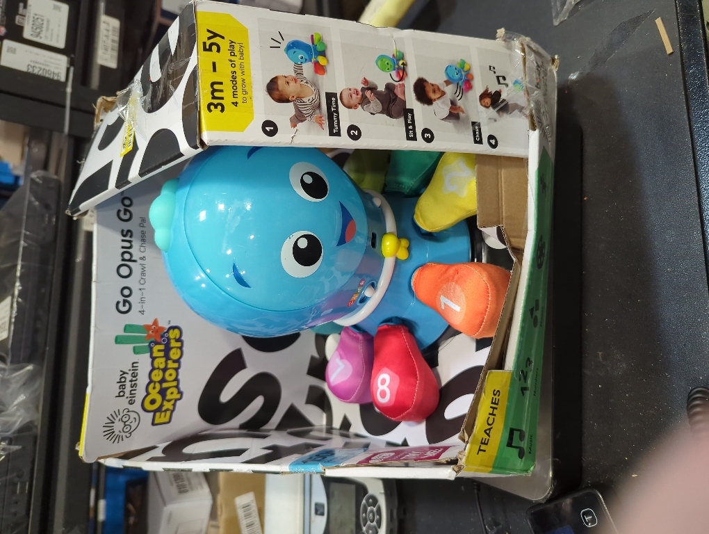 Baby Einstein Ocean Explorers Go Opus Go 4-in-1 Crawl & Chase Activity Learning Toy, Music and Lights, Ages 3 Months to 5 Years