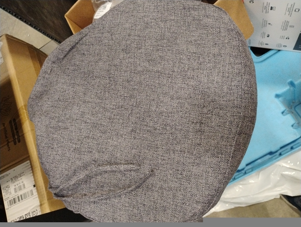 OVOV Chair Cushions for Dining Chairs Set of 6 Windsor Seat Cushion for Kitchen Room Chair Thick Textured Chair Pads with Ties and Non-Slip Bottom(16x15 Inch Light Grey)