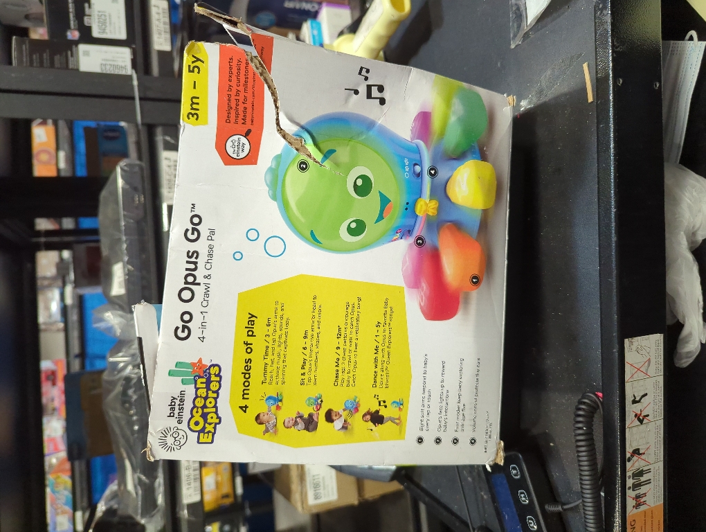 Baby Einstein Ocean Explorers Go Opus Go 4-in-1 Crawl & Chase Activity Learning Toy, Music and Lights, Ages 3 Months to 5 Years