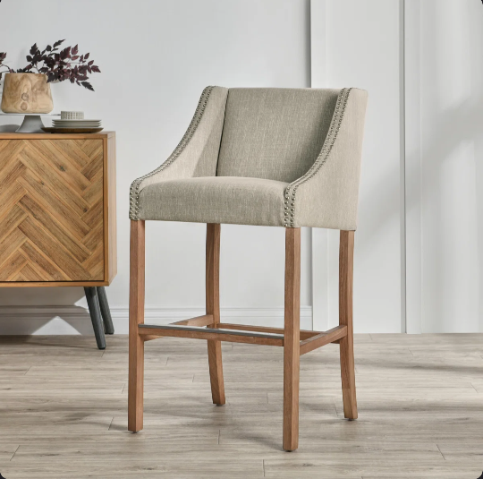 Len Upholstered Counter Stool