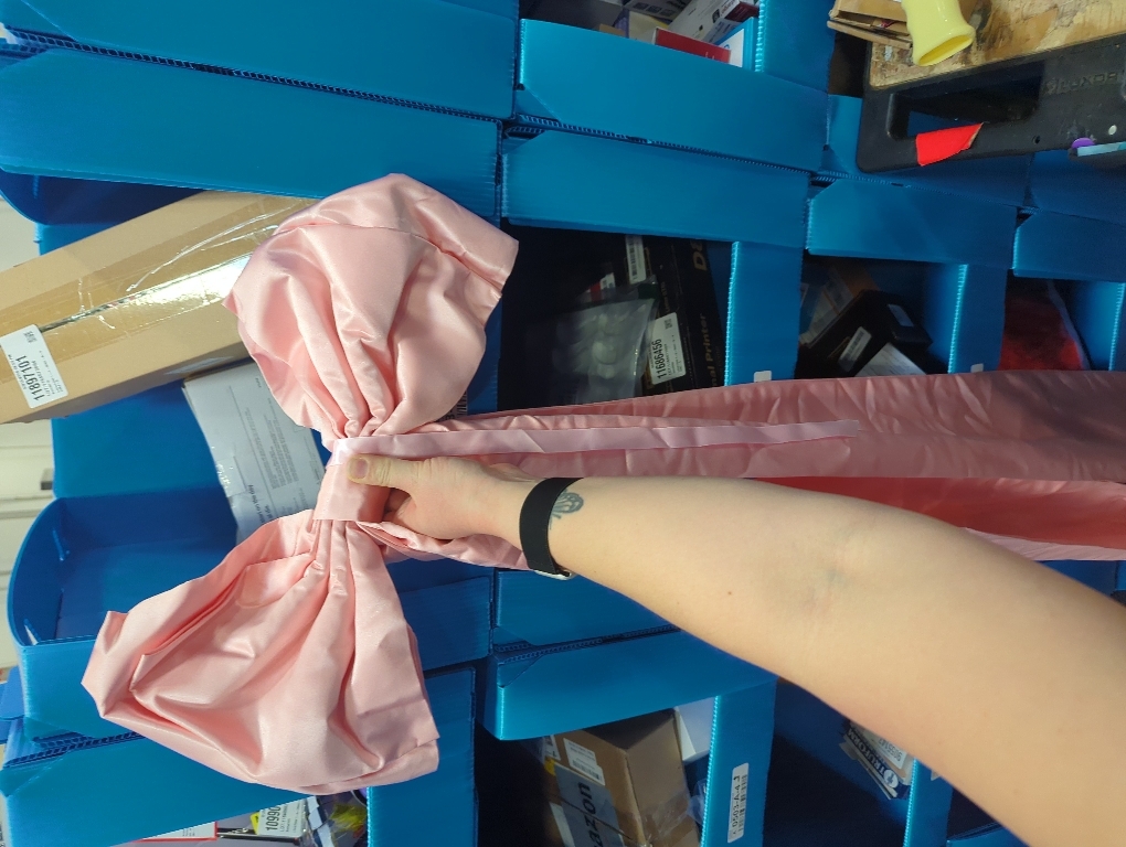 27 x 122 Giant Pink Bow for Coquette Birthday Decorations - Satin Bow with Long Streamers for Christmas Tree Topper Room Decor