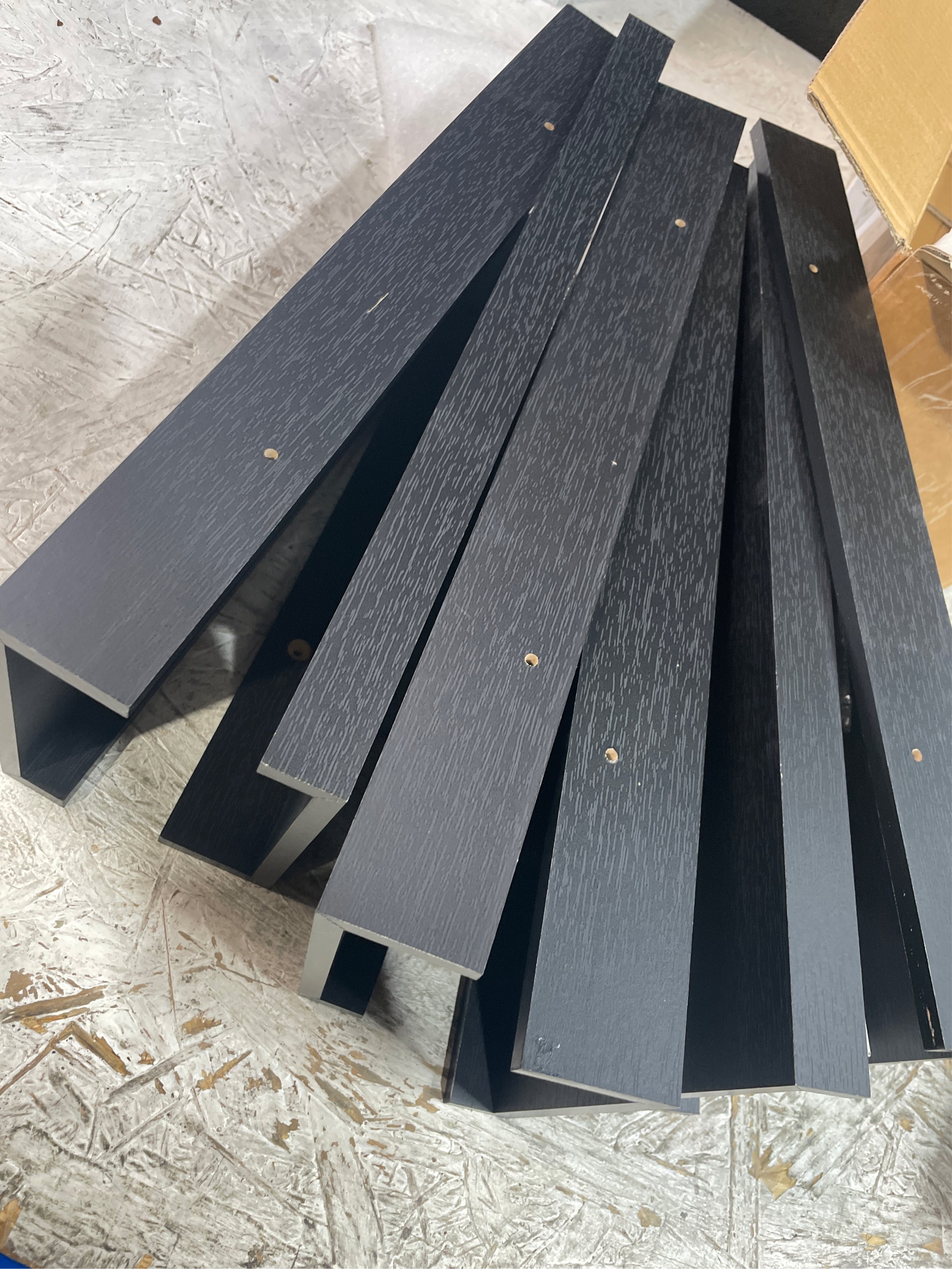 upsimples Floating Shelves for Wall, Wall Shelves for Decor Storage Set of 6, Wall Mounted Wood Shelf for Bedroom, Living Room, Bathroom, Kitchen, Picture Ledge Shelf, Black