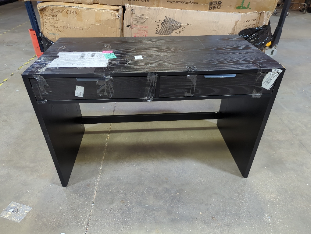 Black Desk With 2 Drawers