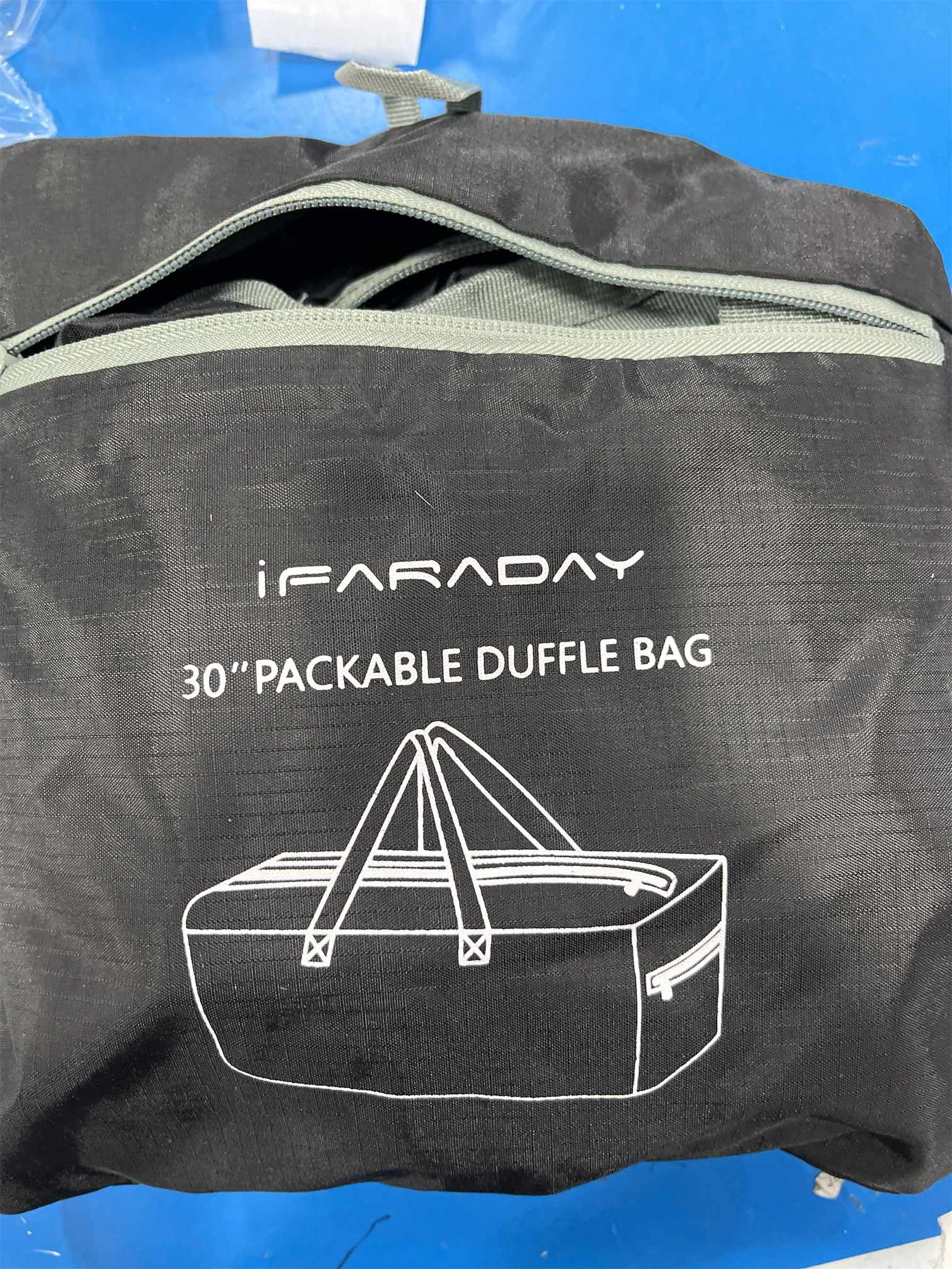 Foldable Duffel Bag 30 / 75L Lightweight with Water Rresistant for Travel-Black