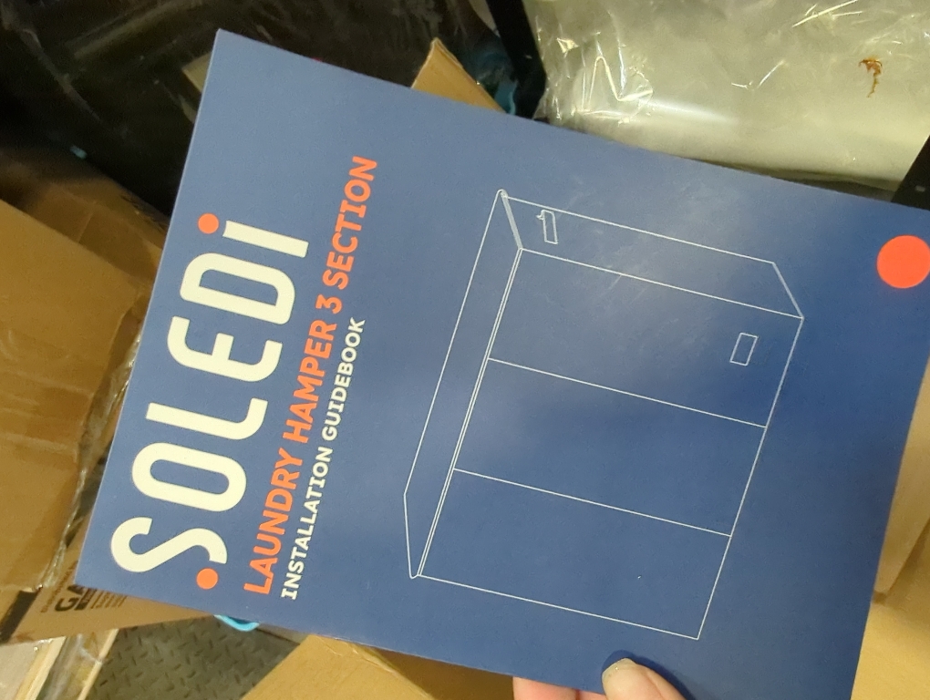 SOLEDI 180L Laundry Hamper 3 Section, Extra Large Laundry Hamper with Lid, Dirty Clothes Hamper with Sturdy Handle, Large Laundry Basket Organizer for Laundry Room, Bedroom, Hampers for Laundry