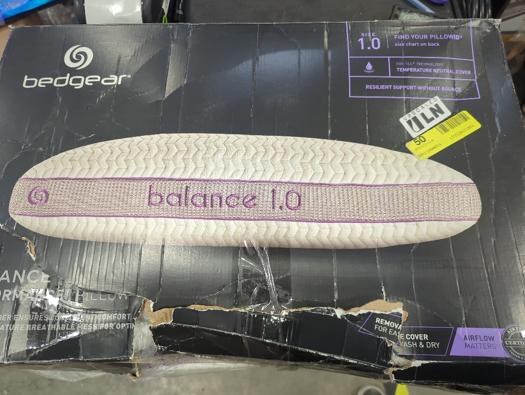 Bedgear Balance Performance Pillow Size 1.0 Moisture Wicking