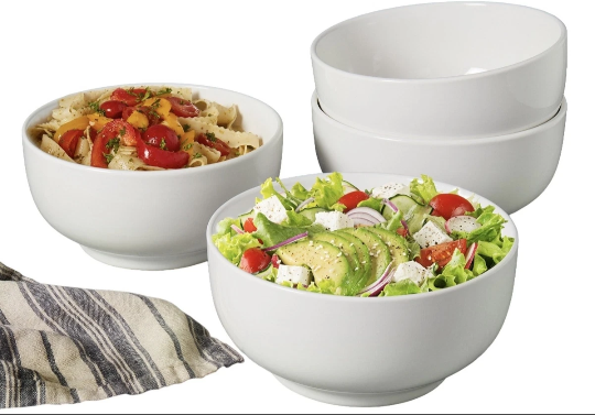Denmark  White All Purpose Durable Vitrified Porcelain Bowls Ramen, Salad